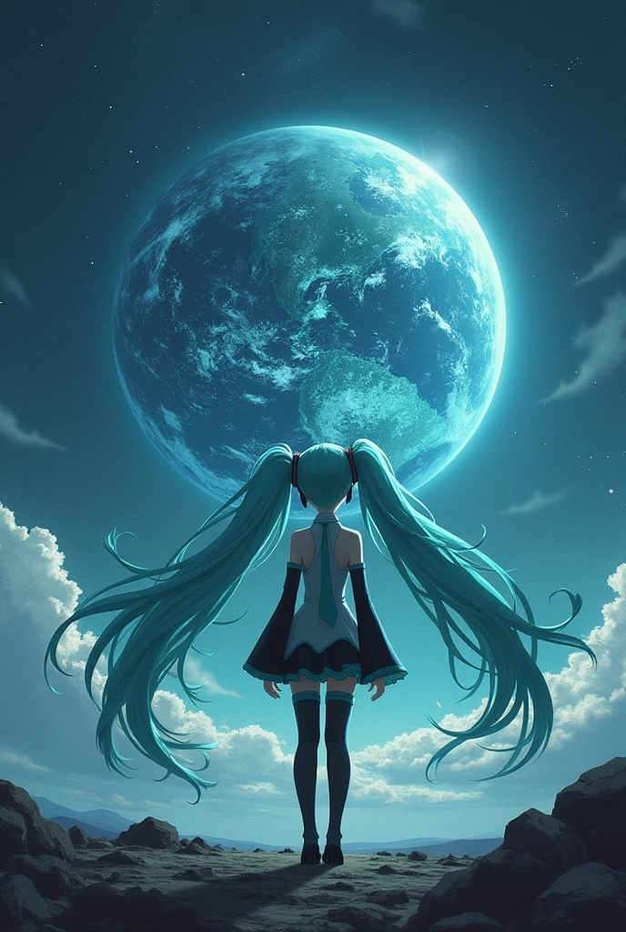 Hatsune Miku puts the Earth in her anus