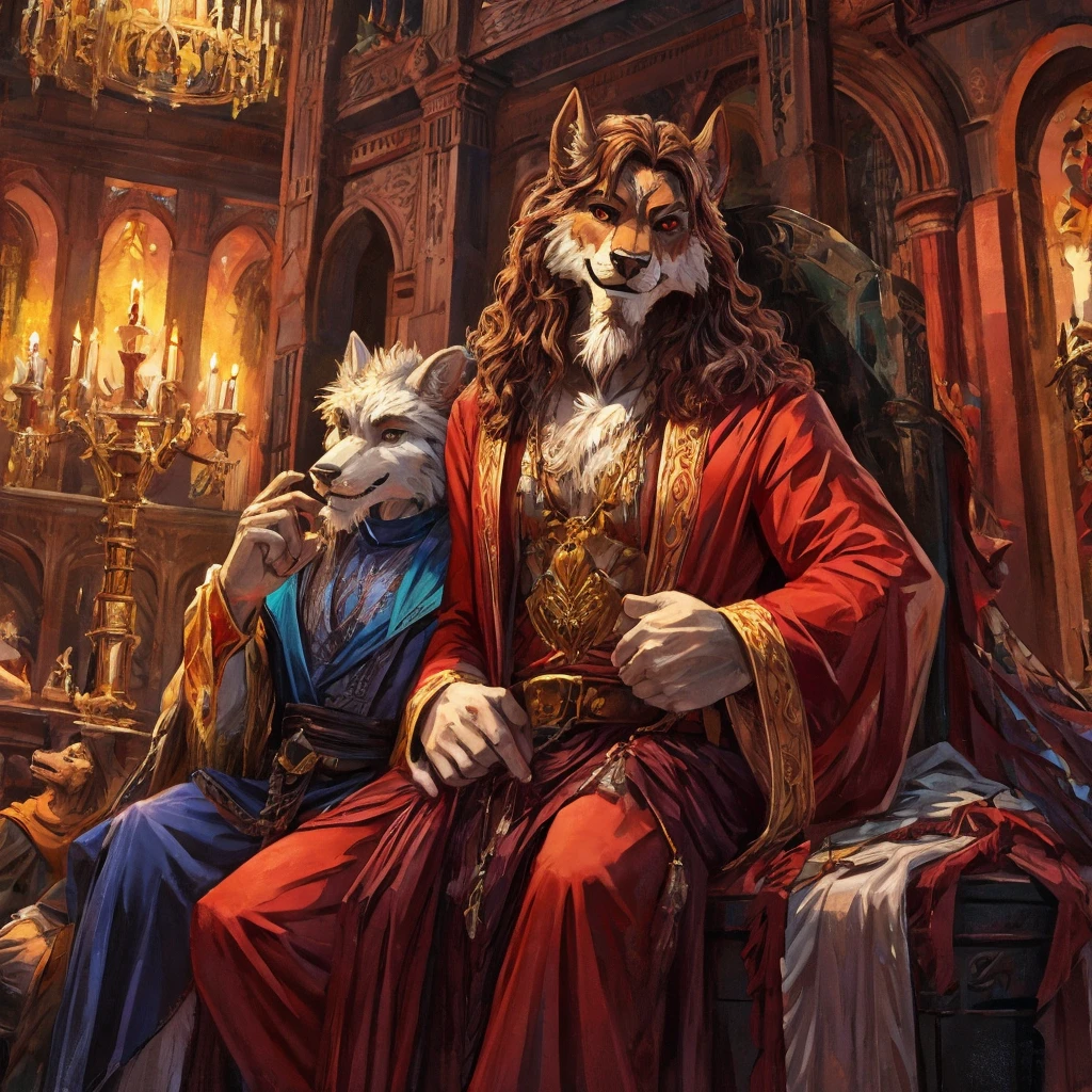 Jesus furred beside the devil