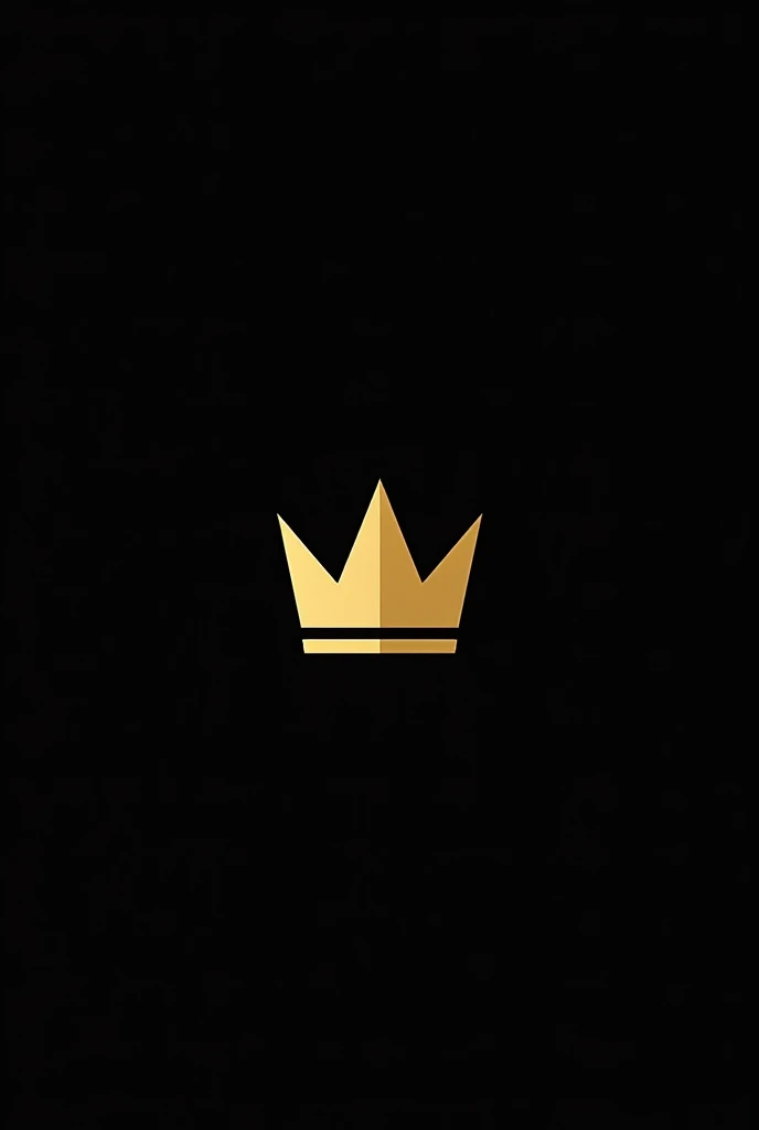 Generate a logo with a minimalist golden crown related to the fitness world and a black background