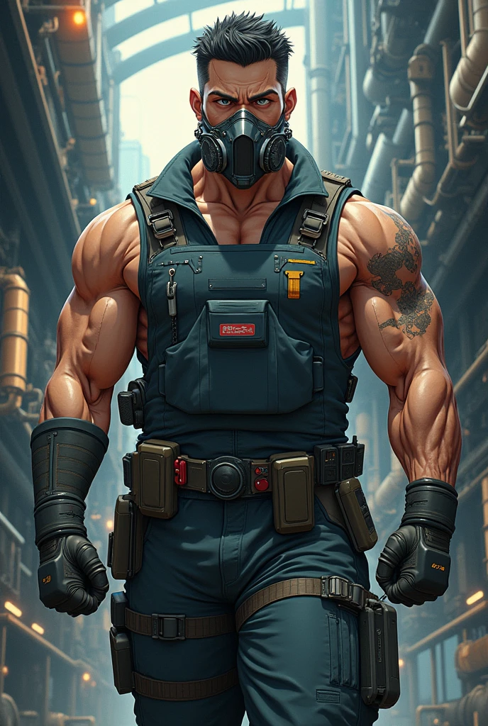 (cyberrealistic:1.2), man, Engineer, mechanical industry, anime, figtherman