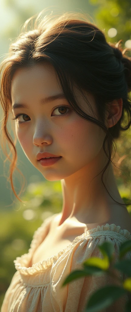 a young girl, a young girl, naked, detailed facial features, intricate hairstyles, delicate skin, elegant poses, serene expressions, natural lighting, photorealistic, cinematic composition, warm color tones, atmospheric environment, (best quality,4k,8k,highres,masterpiece:1.2),ultra-detailed,(realistic,photorealistic,photo-realistic:1.37)