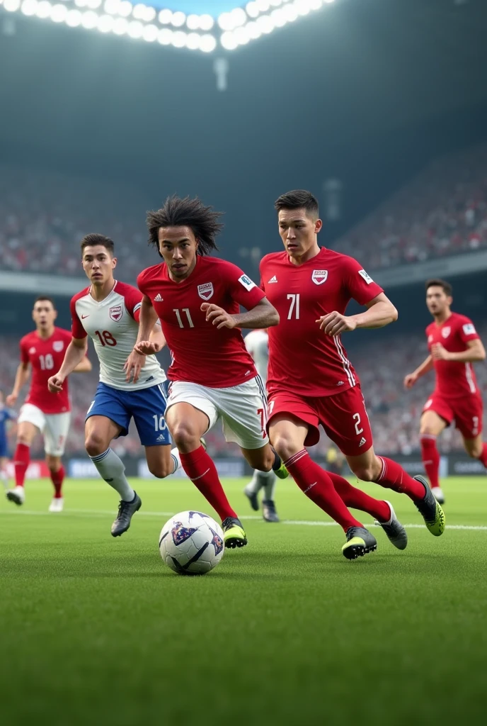 7 Polish and 4 Korean football players together