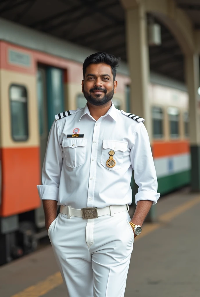 Wish you a very Happy independence day from Indian railways. The photo is ok but dress should be white pants and white shirt.
