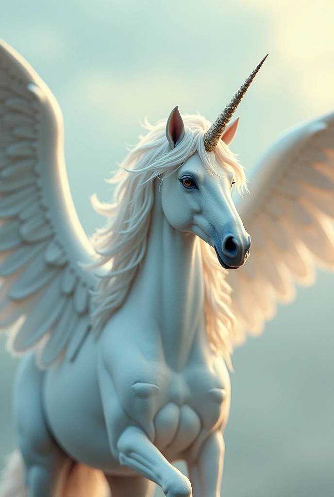 ((best quality)), ((masterpiece)), (detailed), A perfect face and winged unicorn