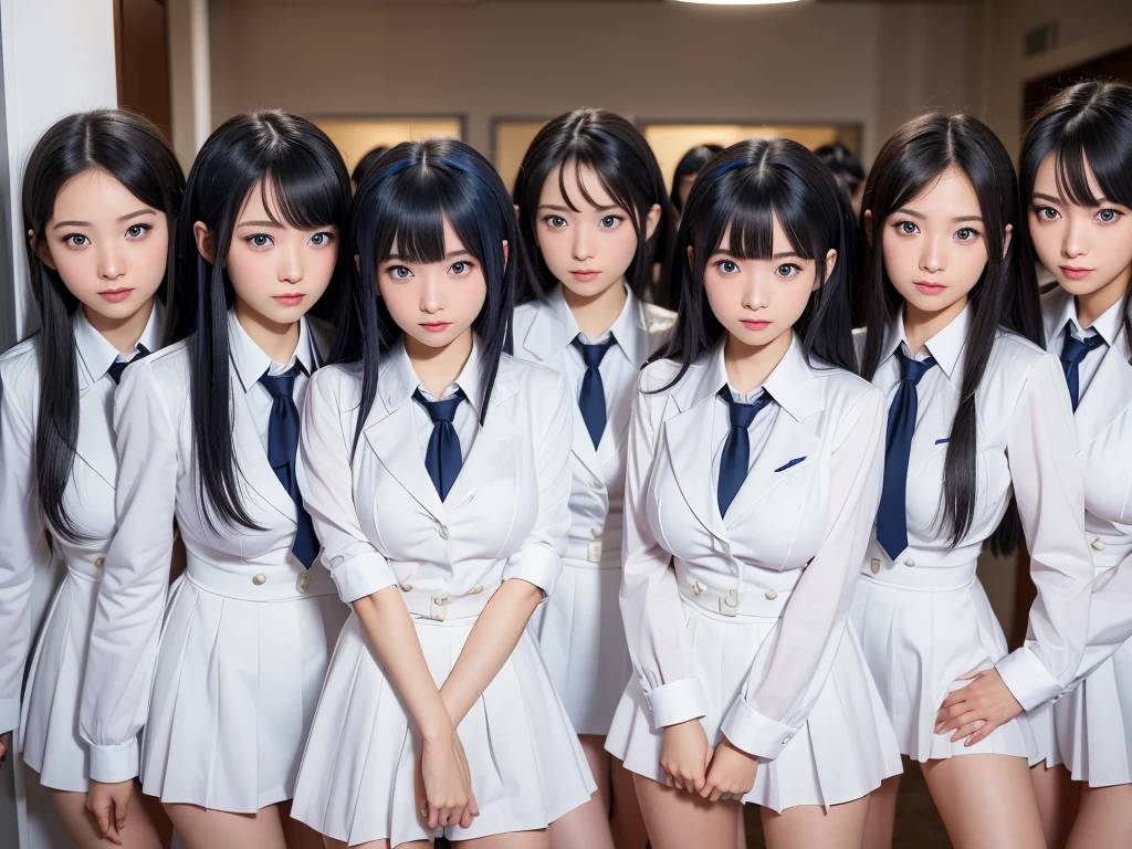 (((clone girls Real art, Highest quality, Ultra-high resolution, Realistic, RAW Photos, 8k, Real photograph: 1.6))), (((日本人high school girl, yo))) , Beautiful detailed, Beautiful Face, (((Cute Smile))), Japanese beautiful skin, (((Black Hair, Semi-long hair))), (((Summer Girls' School Uniform))), (((White shirt, Blue check mini skirt))), (((Big Breasts: 1.6))), Super Real, Soft Light, ((((((((Extremely detailed depiction, 一人のhigh school girl, clone girls)))))))), (((((6+girls: 1.99))))), (((((high school girl, Very detailed, perfect identical faces, Perfect identical height, Perfect matching outfit, Perfect matching hairstyle, 完璧な同じBig Breasts: 1.99))))), (((100人のhigh school girl: 1.8))), (((high school girlのみ))), ((((100人high school girlに囲まれる)))), ((10,000 people, 数百万人のhigh school girlが集まる)), ((extensiive, congestion, Intensive)), (((((wide and top view)))))