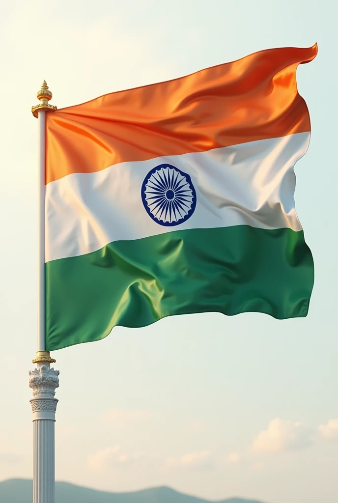 Indian flag with Pillars of Ashoka