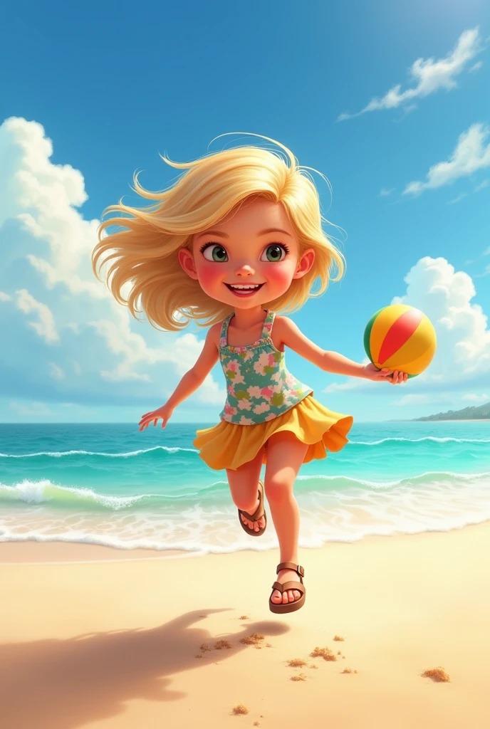 Usa girl on beach 