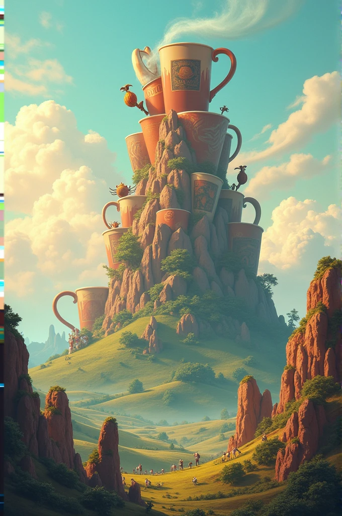 Coffee mug mountain design