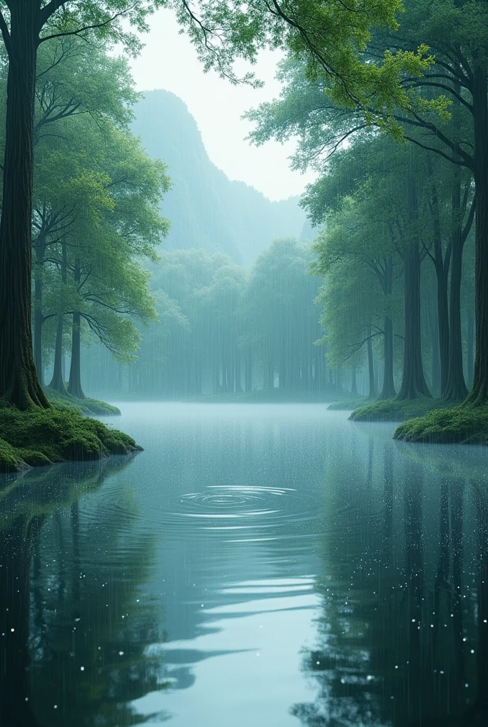 rain in lake
