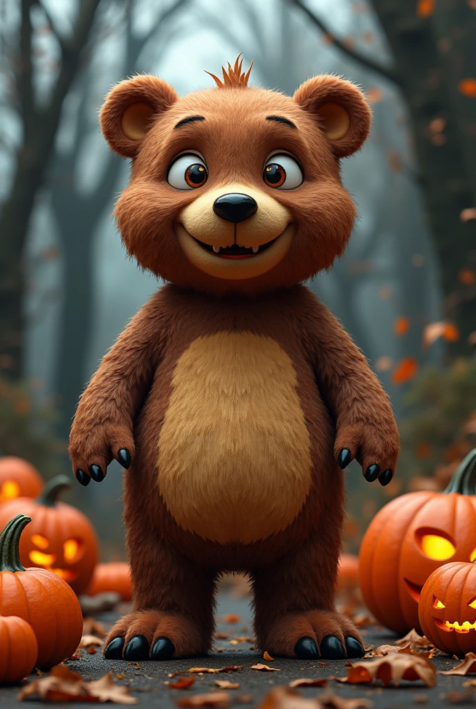 I want to make a bear-shaped stage, but I don't want the bear to be so big, but it's for a Halloween event