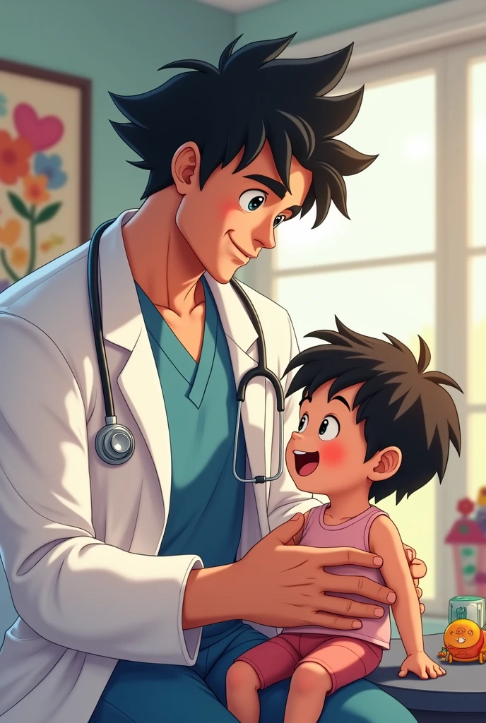 Goku is a professional pediatrician