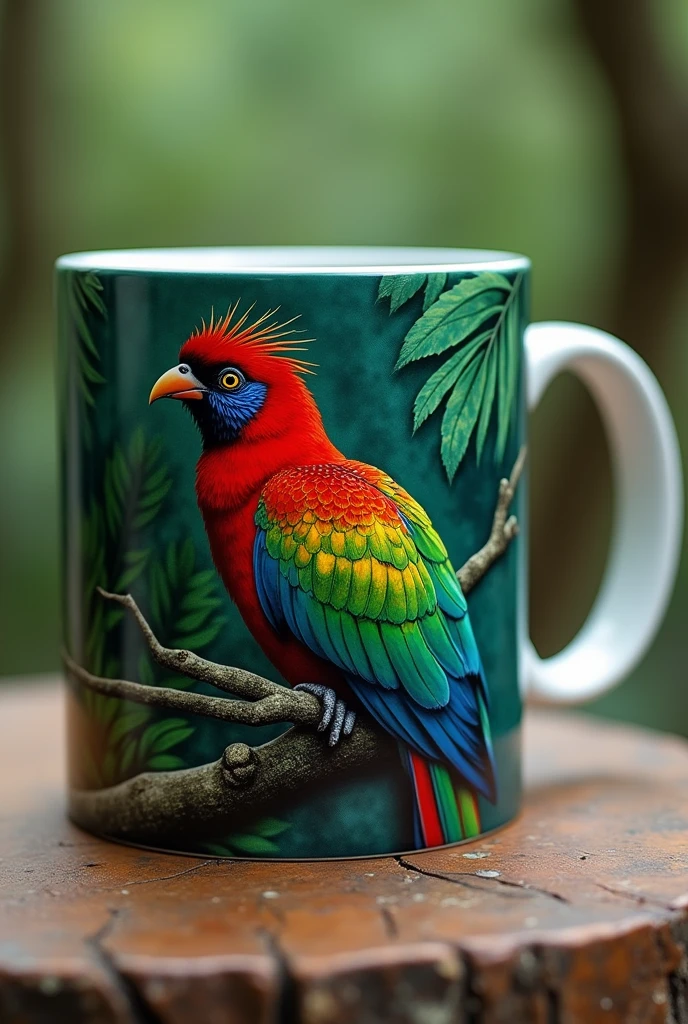 Coffee mug resplendent quetzal print