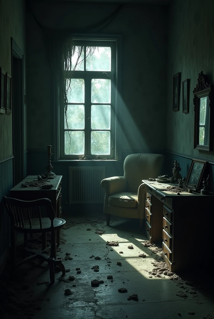 Dark room of an old house