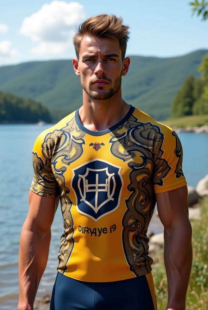 Halland with a rowing shirt