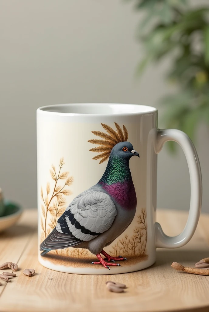 Coffee mug Victoria crown pigeon print