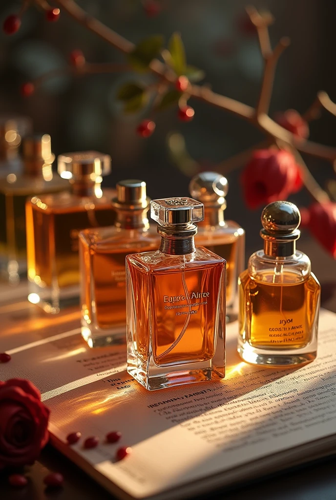 A catalog of 30 perfumes with pictures and descriptions