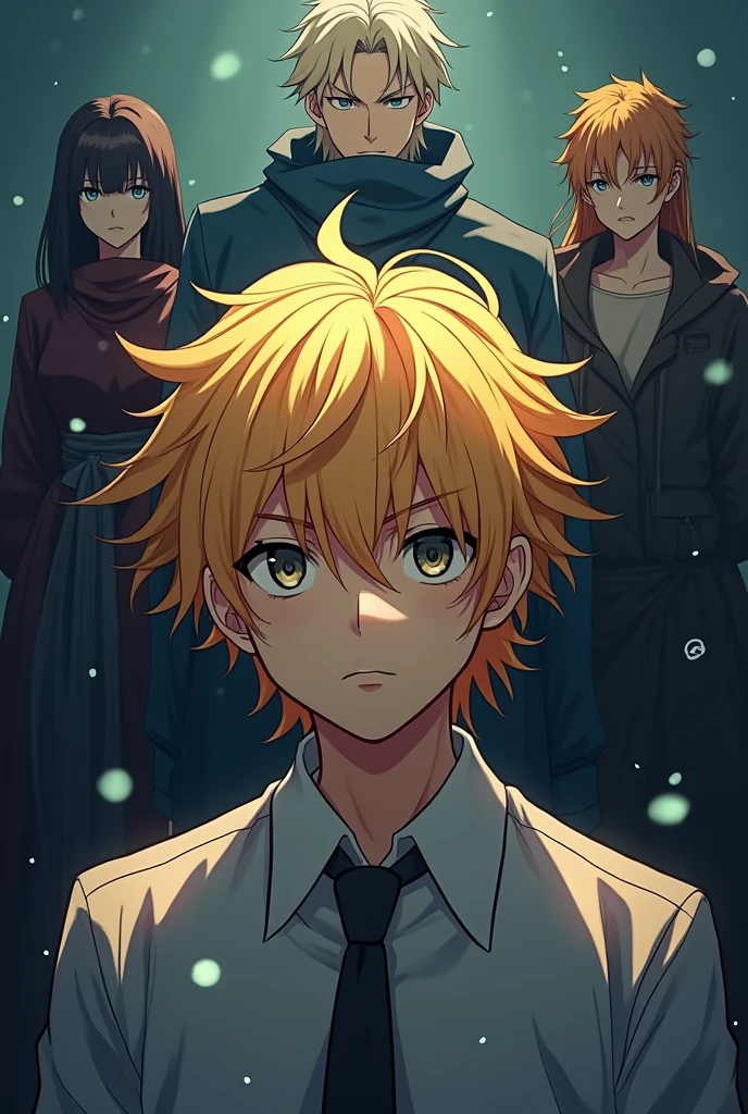 Anime cover of Lucas with golden hair and his family's betrayal