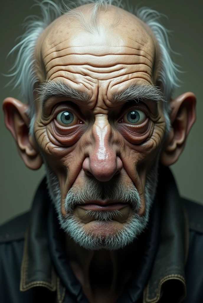 Old man with bulging eyes 