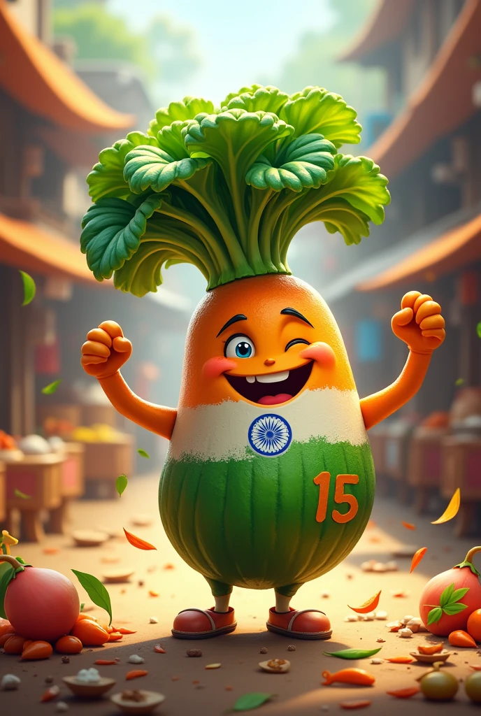 Vegetable with independence day 15 August and written subzi supplier