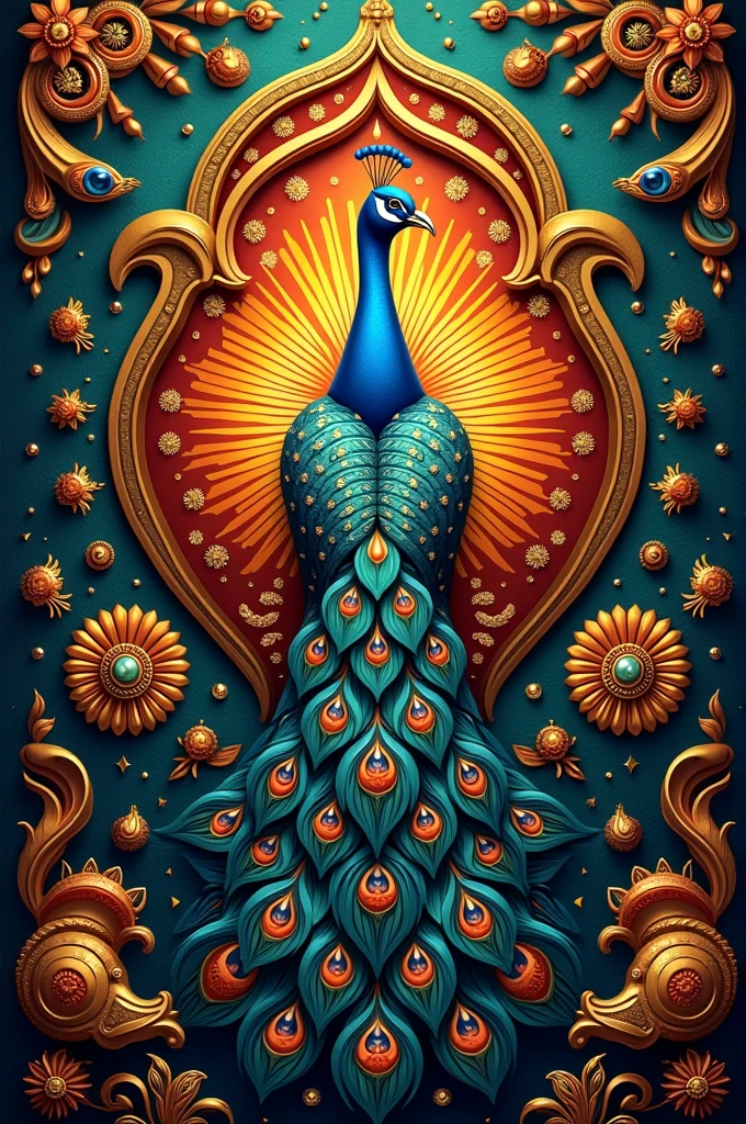 Indian independence day poster in jewelry theme