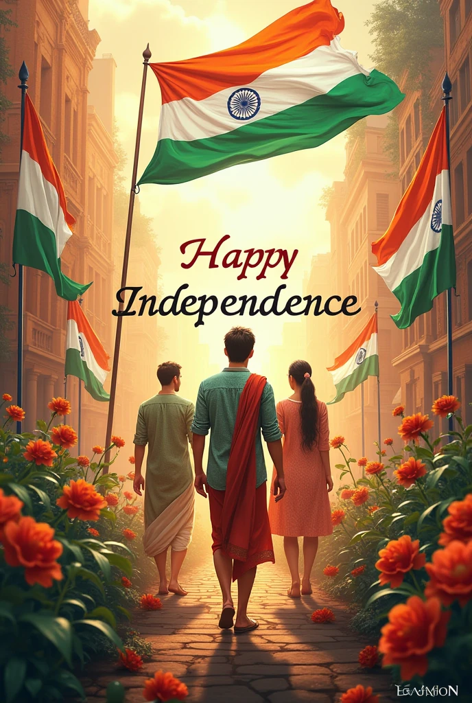 Create a pic of independence day written my shop name agrawal fashion in it 