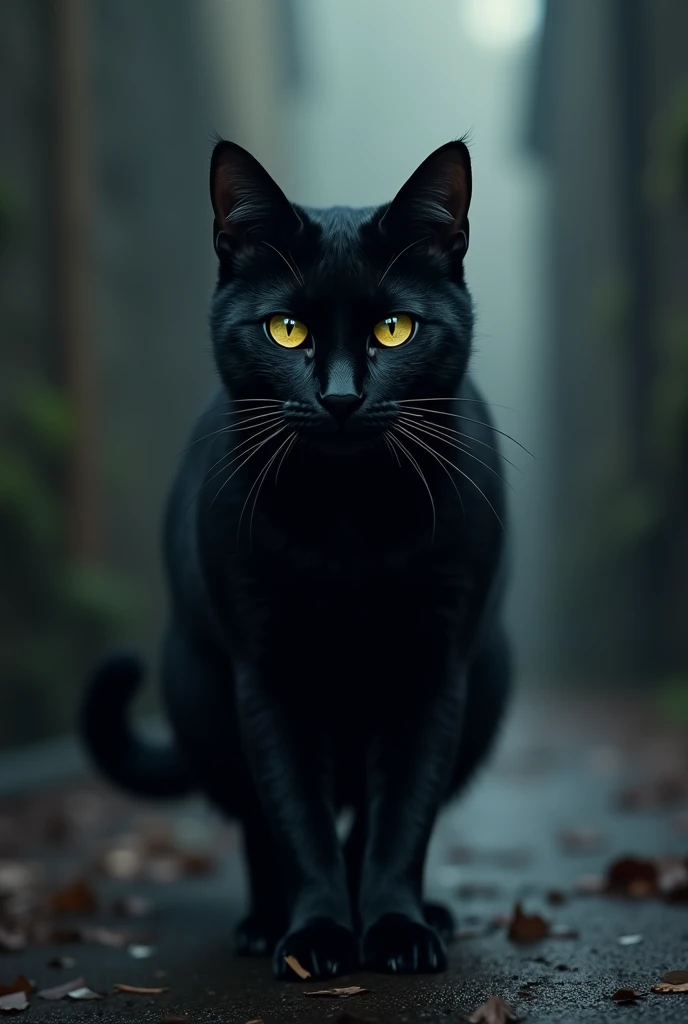 A black cat