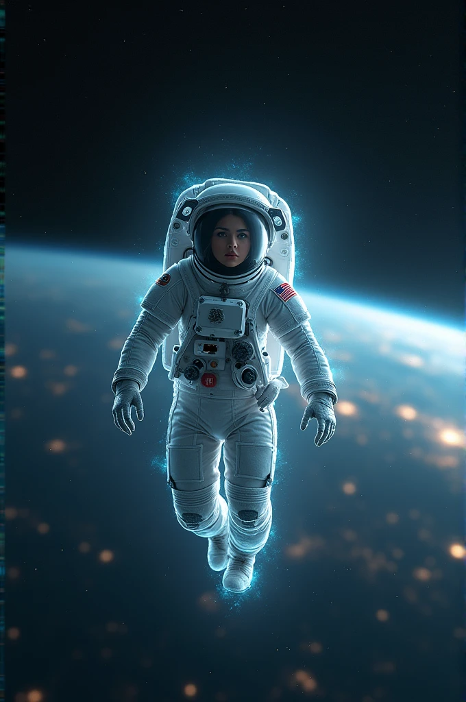 Astronaut reage in space