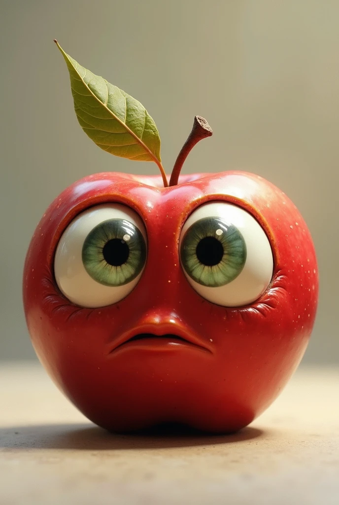 Apple with very big eyes