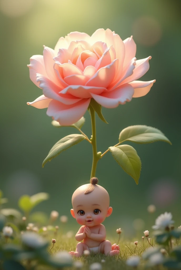 Jasmine rose  and stand front small baby