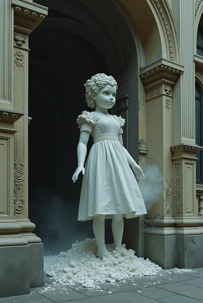 Doll hitting the building