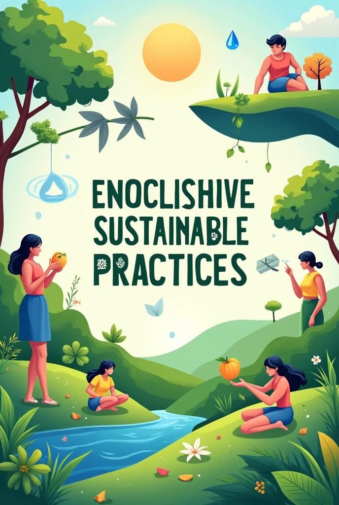 poster showing a following ways to avoid scarcity: tree planting, recyclable materials, saving electricity, water conservation, proper consumption needs, limiting the use of natural resources, learn to reserve, be frugal in spending