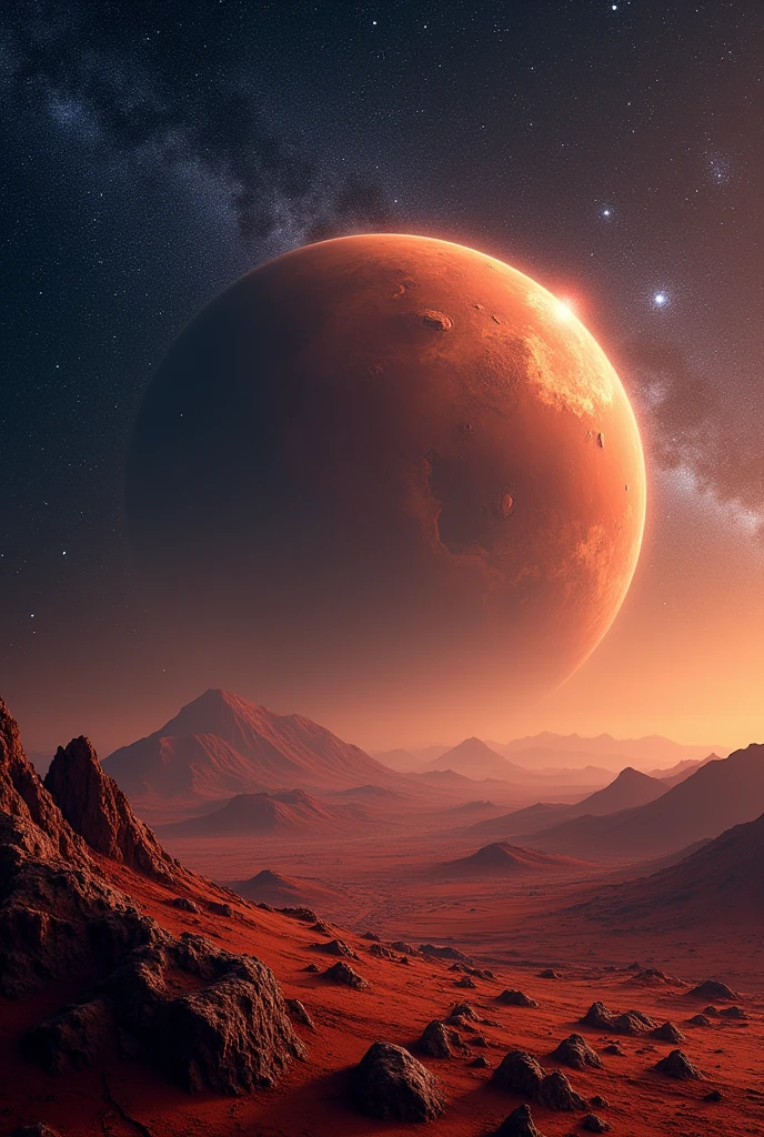 planet mars and stars photos from space