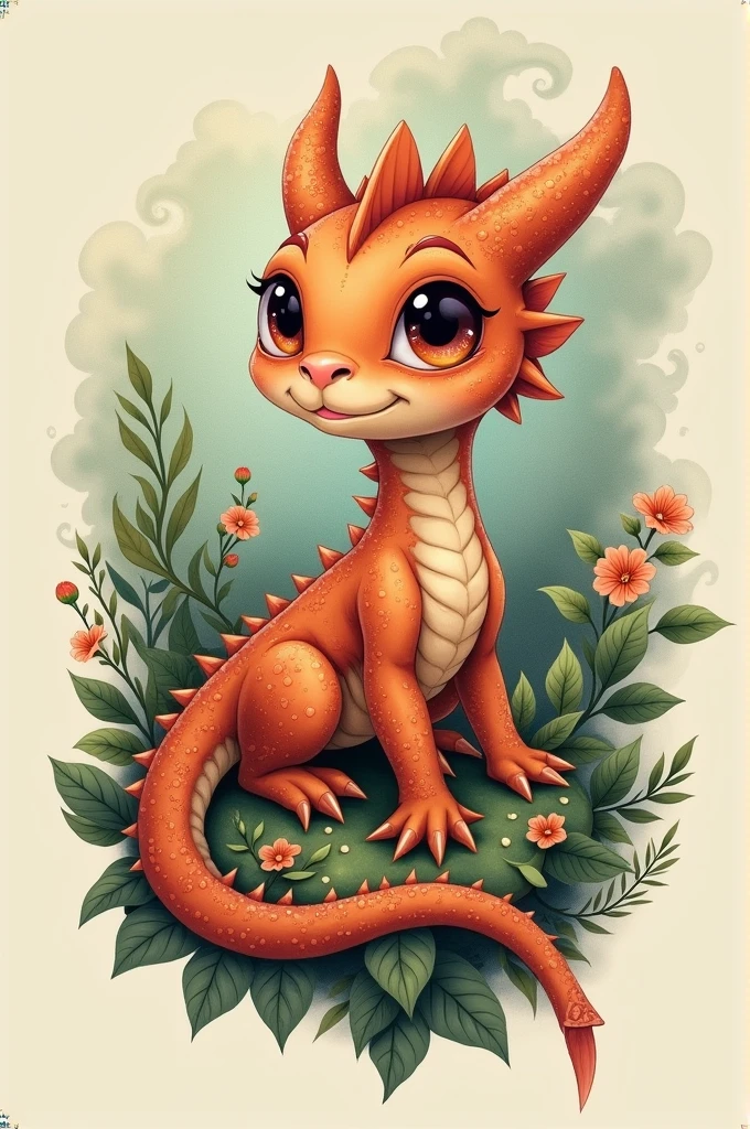 Baby dragon tattoo design