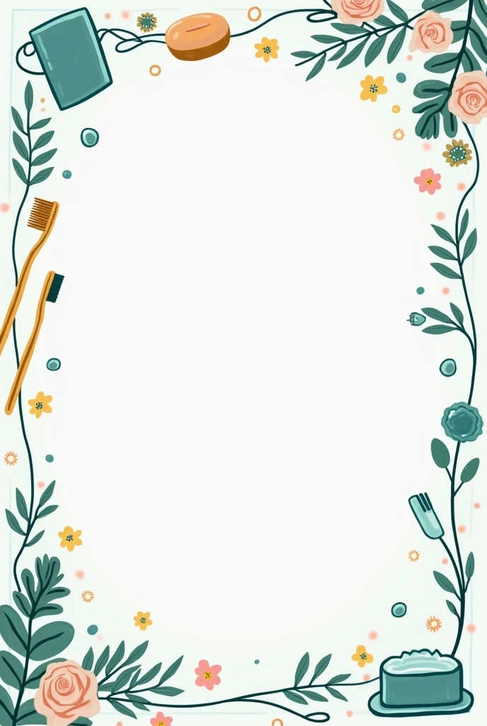 Make me chart paper with border design on topic  of personal hygiene