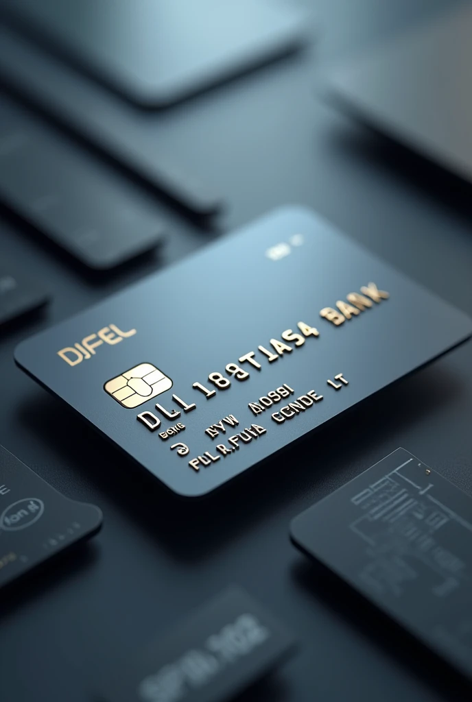 A bank card from the De Kinshasa bank produced by DJEL TECHNOLOGY 