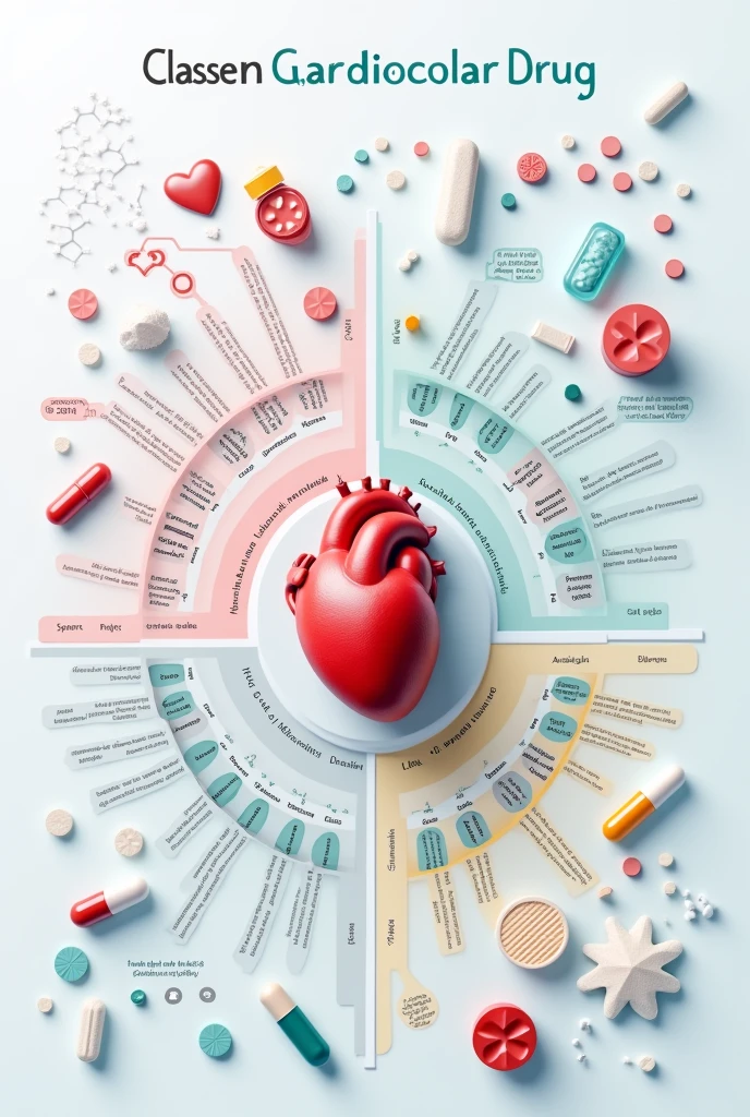 Create a picture for me of all cardiovascular drugs and translate the drug groups into English.