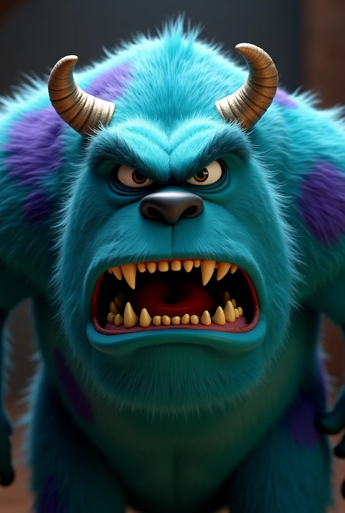 sullivan, of the movie "monsters Inc", angry