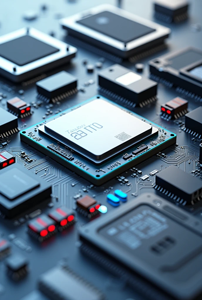 realistic image of computer parts