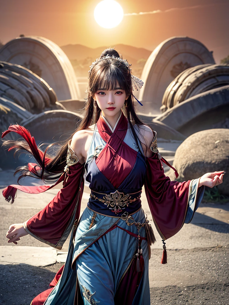 Its shape also,Amazing,Graceful Dragon。Rong Yao Qiu Ju,Huamao Chunsong。The hair is like a light cloud, the moon is shrouded,Drifting like the return of the wind。Far away,Like the sun rising into the sky;Forced to find out,Burning waves。
Fiber is good,Shorten fit。Shoulders as if cut by a knife,Waist as usual。Neck extension,Opalescence。Fangze without adding,Lead Huafuyu。Clouds,Eyebrow trimming。Dan lips are outward,Opalescence teeth are fresh。Bright eyes,Auxiliary Inheritance Rights。
It's beautiful,Yi is still relaxed。Tender and affectionate,Flattering over language。Odd costumes,Bone image should be pictured。The brilliance of the cloth,The Beauty of Eryaobi。Jewelry wearing gold,Embellished with pearls to shine on the body。
Practice the literature of the long journey,The light coat of the mist。The fragrance of the faint orchid,Walking through the mountains。So it suddenly turned around,Take it for fun。Left leaning on Cai,Right shade laurel flag。Hold your wrist in the gods,Genshiba no Chose。