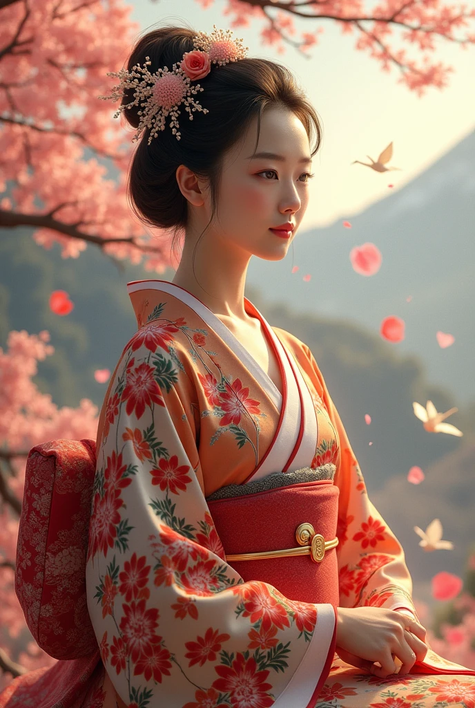A woman representing the country Japan