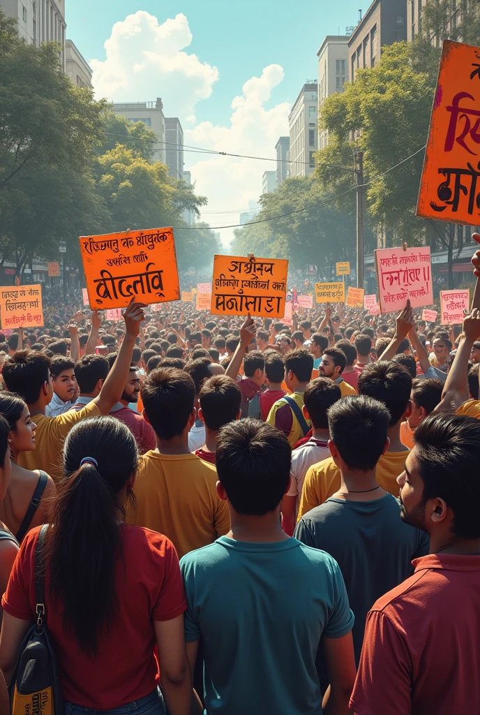 Some peoples protest against anti ragging and some peoples having poster to stop these ragging.
Language used in this, can be english and hindi nothing else