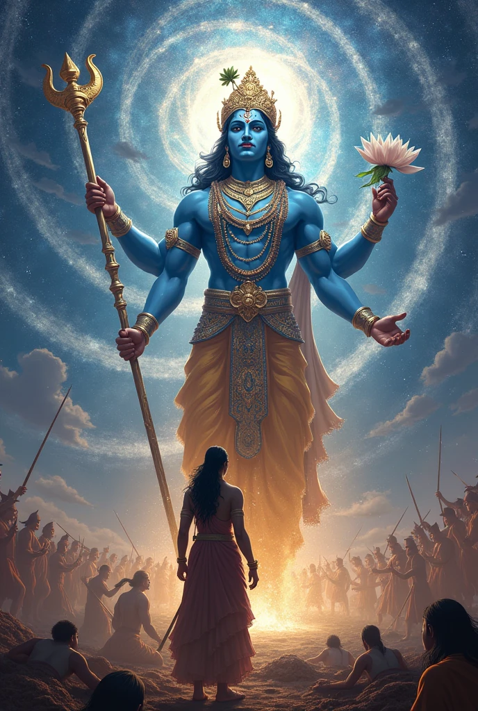 Mahabharat Krishna show the vishwaroop front of arjun