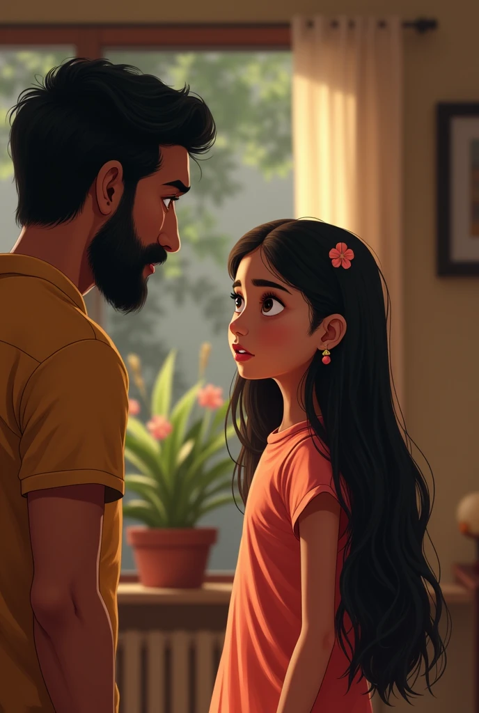 A five-year-old Indian girl tells her father that she wants to cut off all her hair.