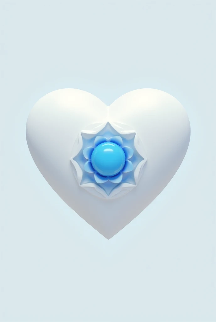 white heart with blue ashoka chakra make emoji