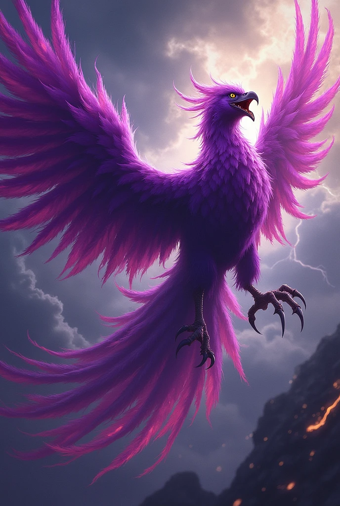 angry purple phoenix