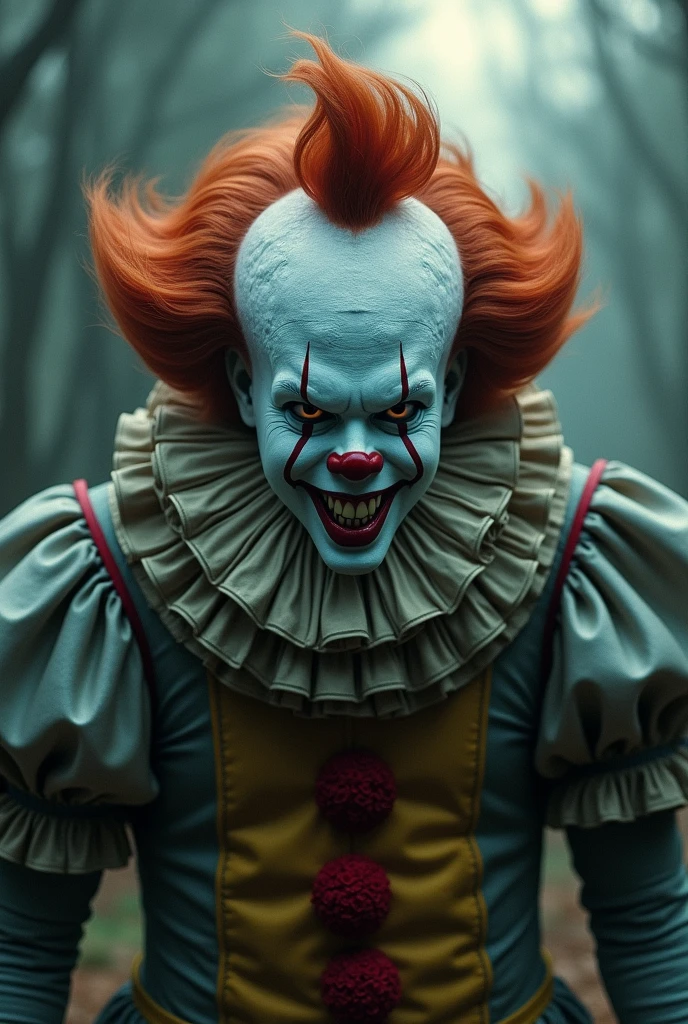 clown aux cheveux roux et un chapeau de clown, clown, Stephen King dans le rôle de Pennywise, michael hussard, inspired par Ron anglais, Style Pennywise, pennywise, Le clown est loin de la caméra,
