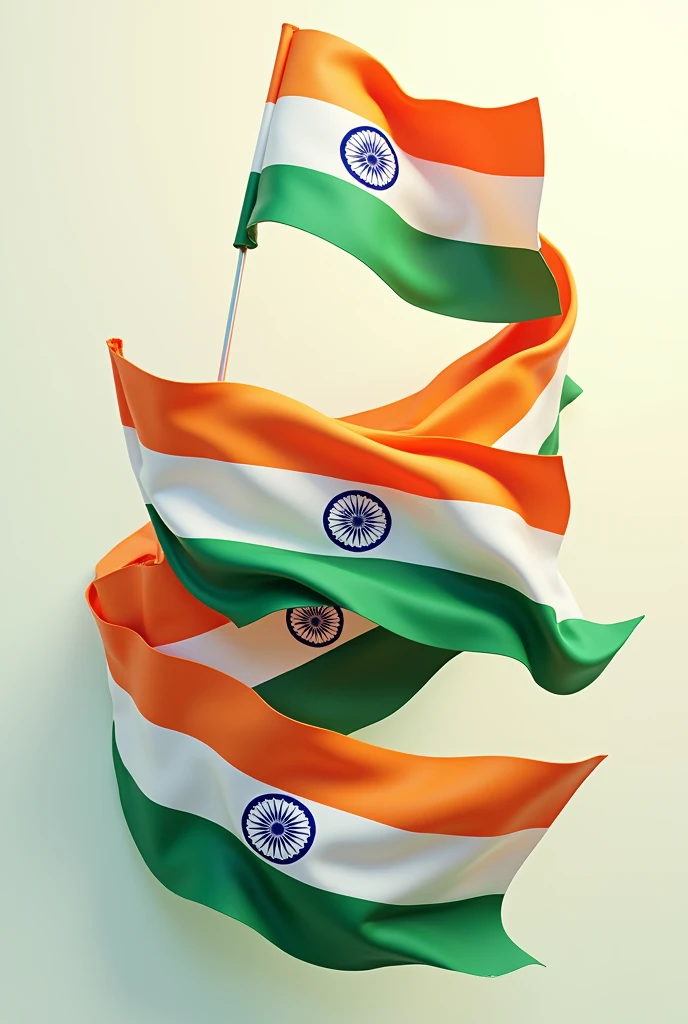 (3D) (Realistic);a 78th india independence day celebration Poster Flag a Orange Colour Flag multiple with sofa and Another layer of white flag Ashoka Chakra multiple with sofa and green flag multiple with another sofa and Finally the order of the Flag orange, white, green