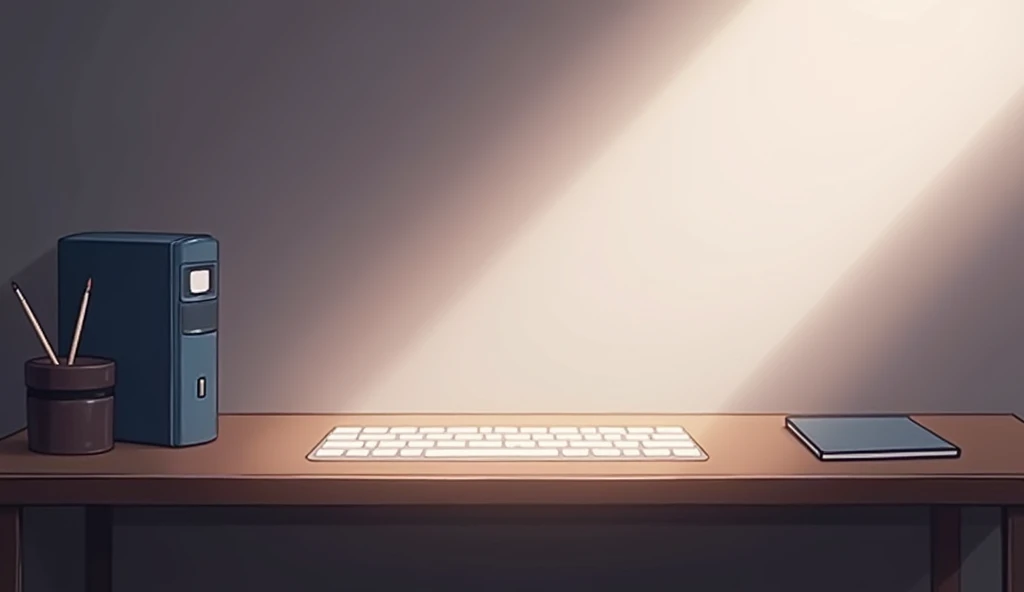 on the desk,Pale, fluffy light,Shooting from the side,Anime Style,animation,Japanese anime,High resolution, 