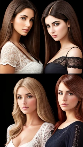 A group of biblical Jewish model women. facefocus