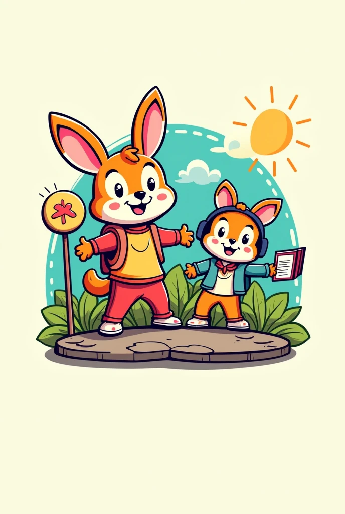 Logo for a fun and playful after-school program that captures the attention of children in Portuguese